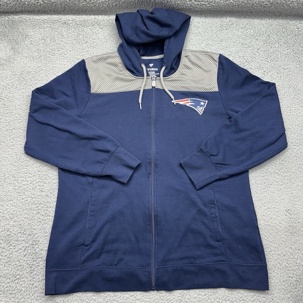 Fanatics MAB5 Women XL NFL New England Patriots Hoodie Full Zip Hooded Jacket